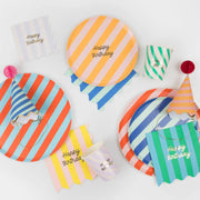 Meri Meri Paper Napkins x 16 - Striped Happy Birthday