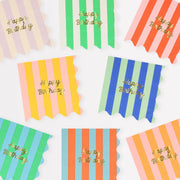 Meri Meri Paper Napkins x 16 - Striped Happy Birthday