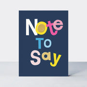 10 Mini Notecards - Note To Say