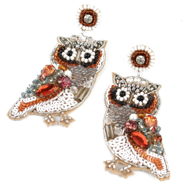 My Doris Beaded Earrings - Owl