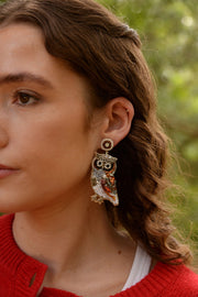 My Doris Beaded Earrings - Owl