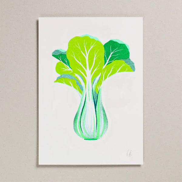 Petra Boase A4 Risograph Print - Pak Choi