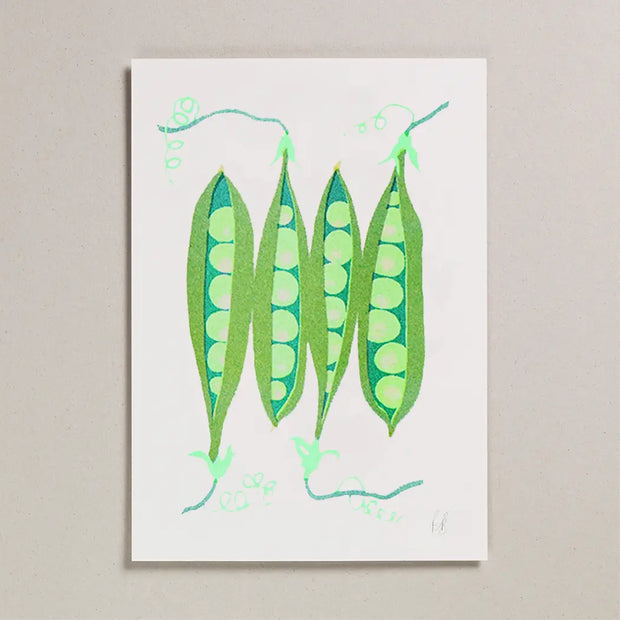 Petra Boase A4 Risograph Print - Peas