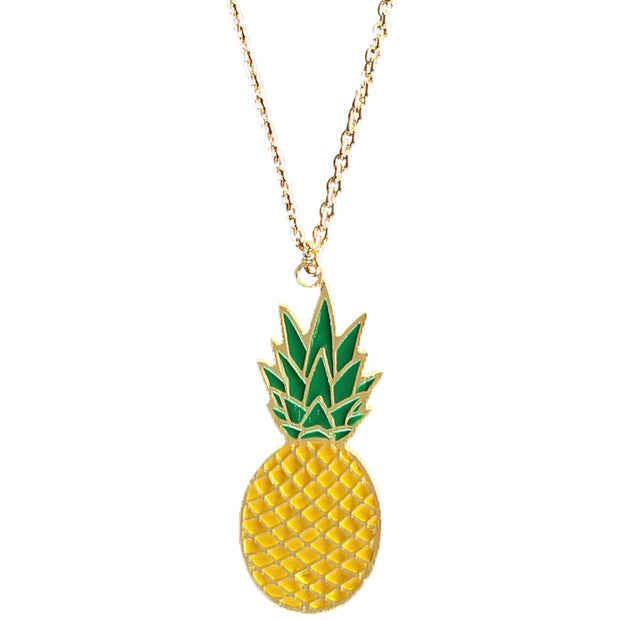 Enamel Necklace - Claire's Pineapple