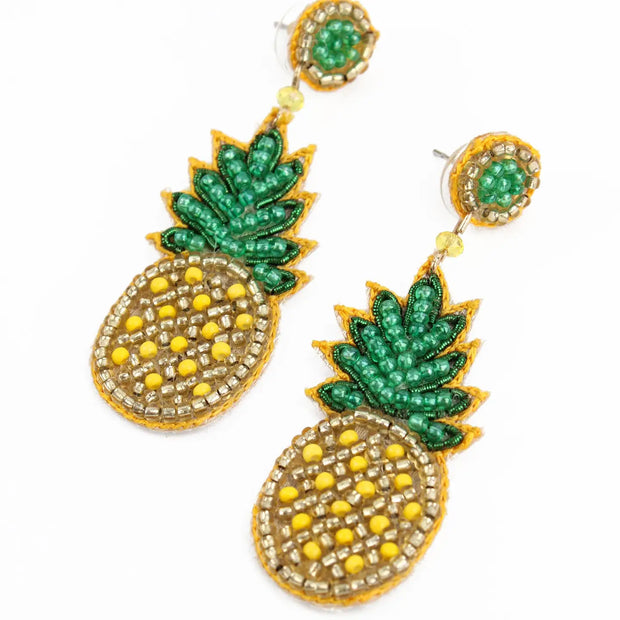 My Doris Beaded Earrings - Pineapple Sparkle