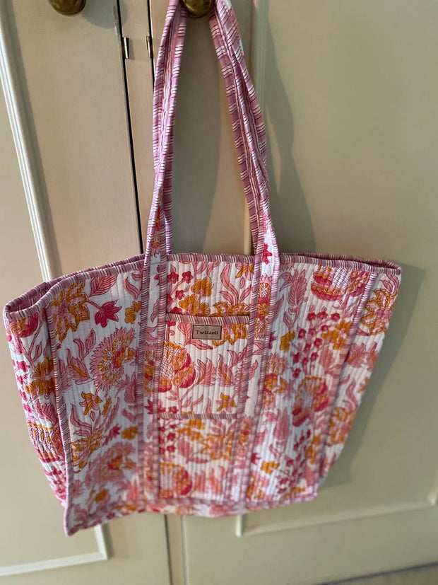 Twizzell Indian Block Print Tote Bags