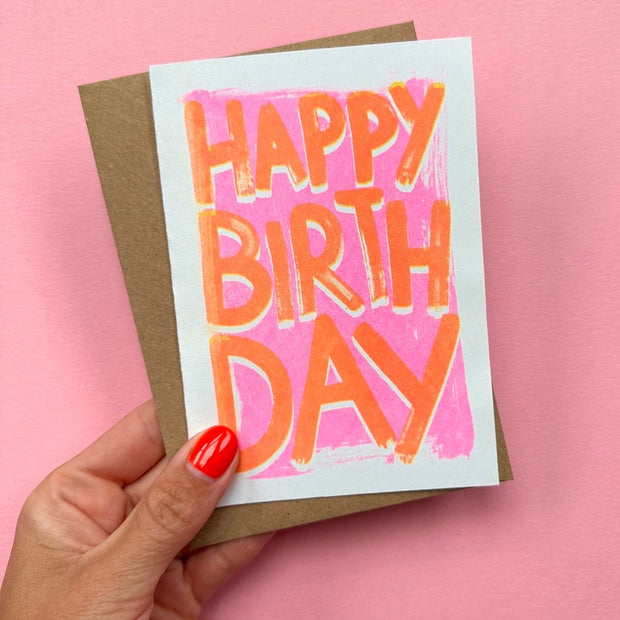 House of Payne - Pink Happy Birthday Card