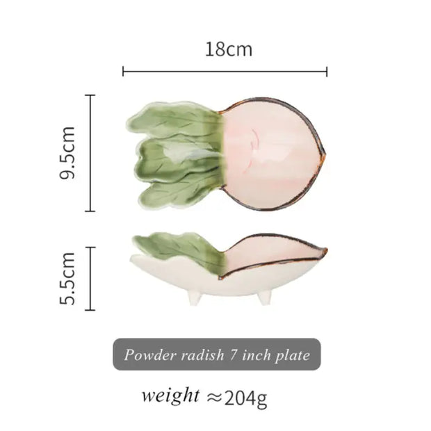 Vegetable Shape Snacks & Sauce Dishes