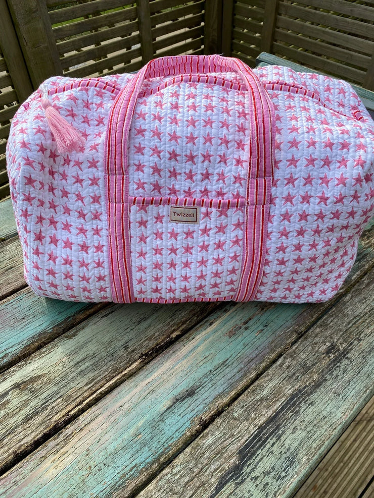 Twizzell Indian Block Print Weekend Bag - Stars