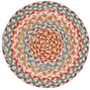 Braided Rug Company Jute Dinner Placemats Set - Carnival
