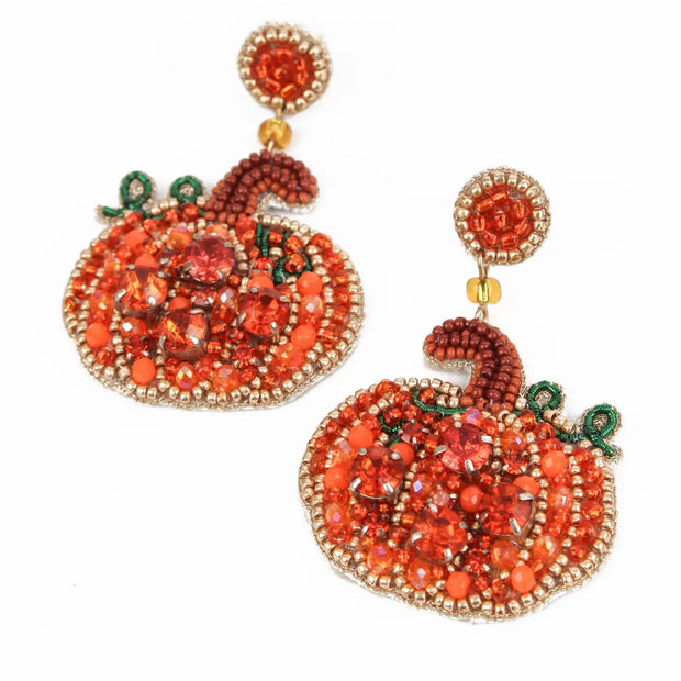 My Doris Beaded Pumpkin Earrings