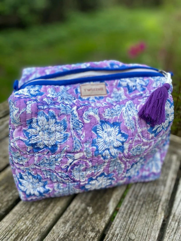 Twizzell Indian Block Print Wash Bags - Medium