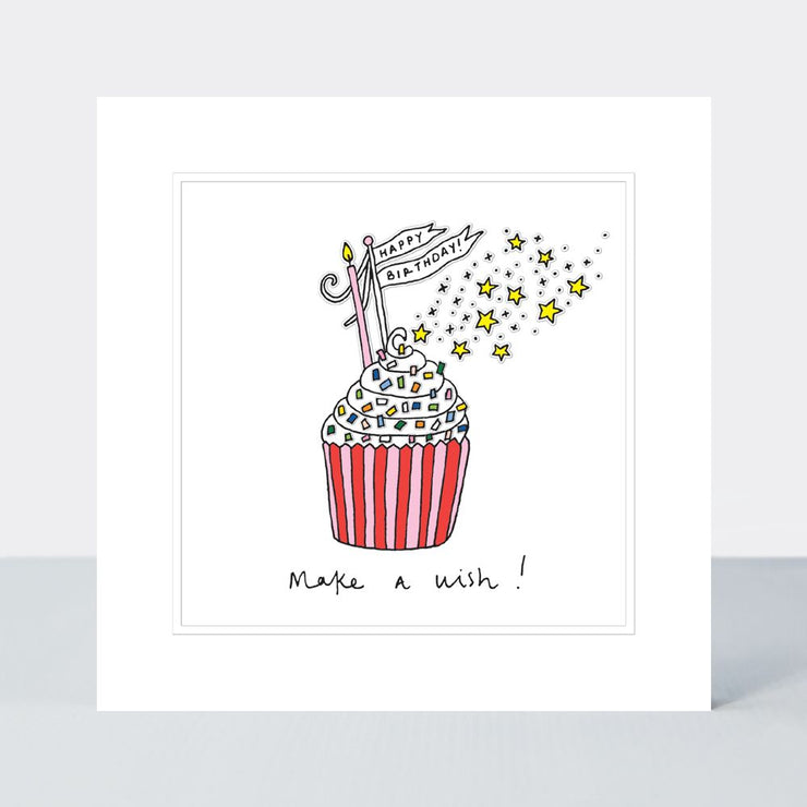 Make A Wish Happy Birthday Cupcake Card