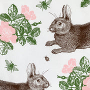 Thornback & Peel Tea Towel - Rabbit & Roses