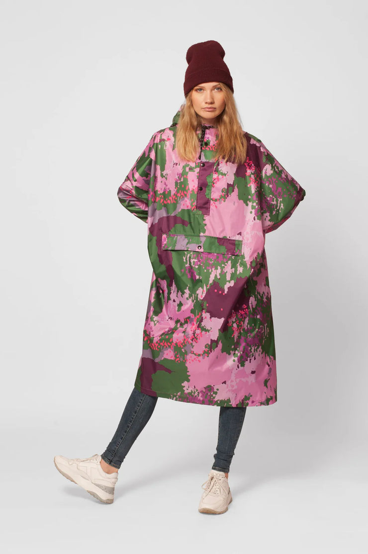 Rainkiss Unisex Recycled Rain Poncho - Digi Spring Camo