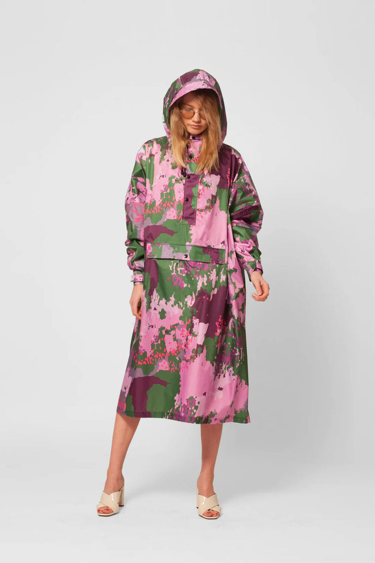 Rainkiss Unisex Recycled Rain Poncho - Digi Spring Camo