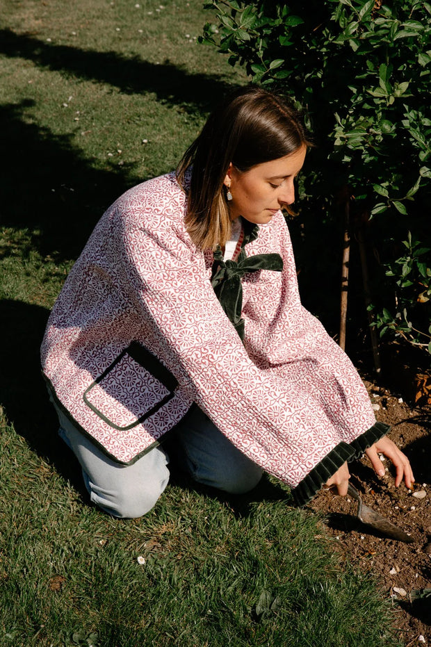 Twizzell Reversible Ruffle Jacket - Red & Pink