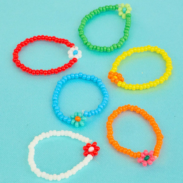 Namaste Flower Beaded Rings