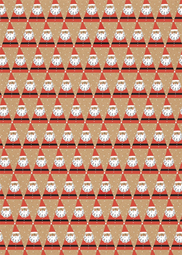 The Art File Christmas Gift Wrap Roll - Geometric Santa