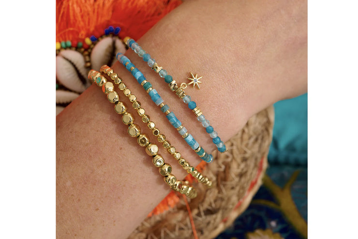 Boho Betty Bracelet - Sabal Major Gold Nugget Bracelet Set