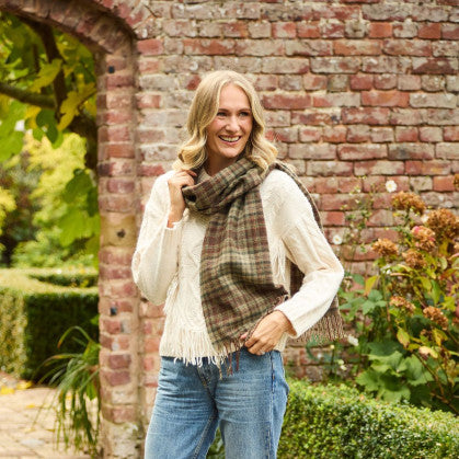 Tweedmill Country Check Olive Unisex Scarf
