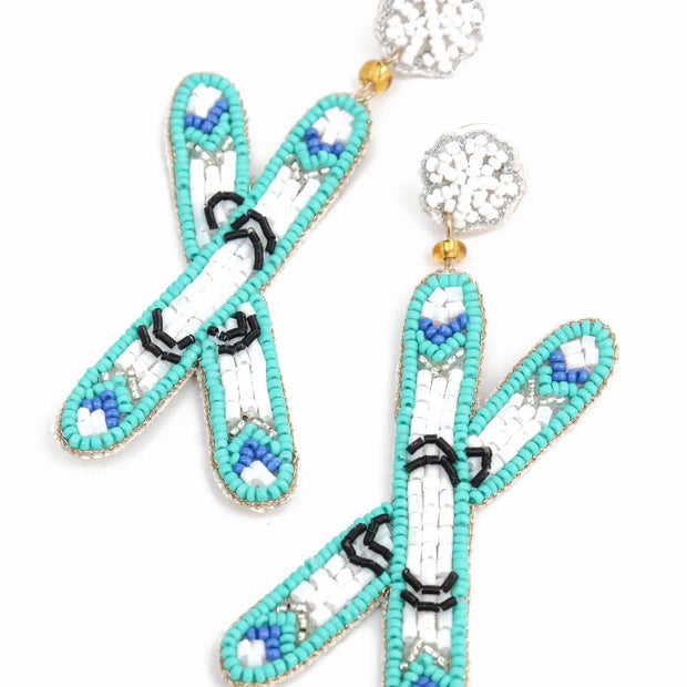 My Doris Beaded Earrings - Skis