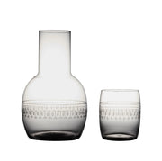 The Vintage List Smoky Crystal Carafe Set - Ovals
