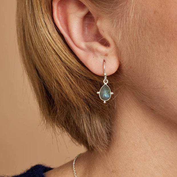 Ashiana Snowdrop Labradorite & Silver Earrings