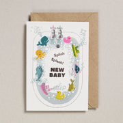 Petra Boase New Baby Card - Splish Splash