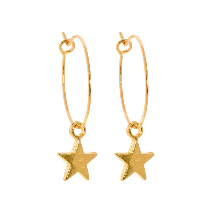 Cockatoo Gold Starbright Hoop Earrings