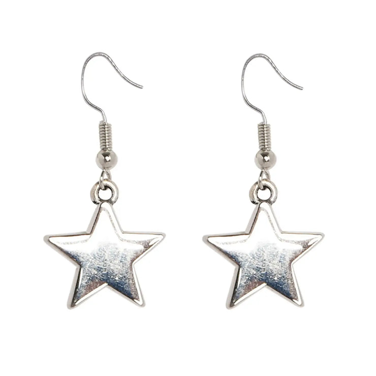 Cockatoo Silver Star Droplet Earrings