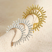 Sunbeam Hoop Earrings in Gold or Silver