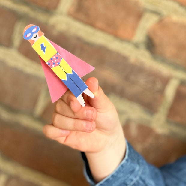 Cotton Twist Make Your Own - Superhero Peg Doll