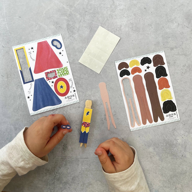 Cotton Twist Make Your Own - Superhero Peg Doll