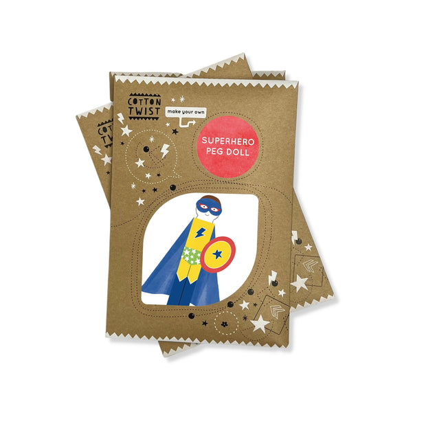 Cotton Twist Make Your Own - Superhero Peg Doll