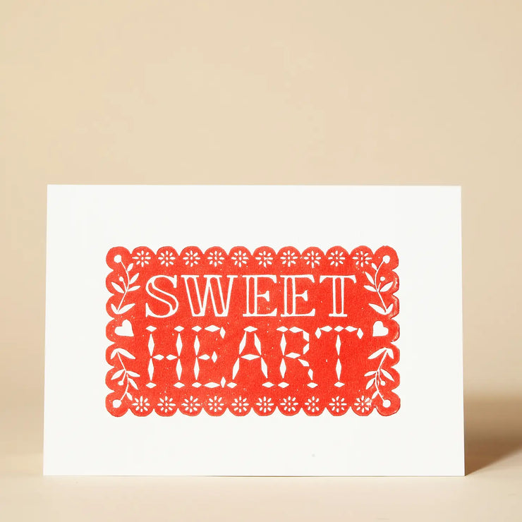 Pressed and Folded Card - Sweet Heart