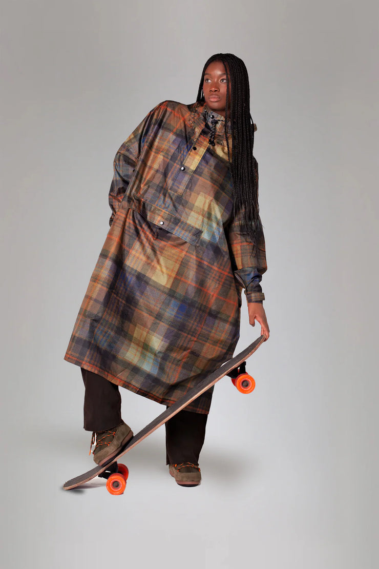 Rainkiss Unisex Recycled Rain Poncho - Tartan