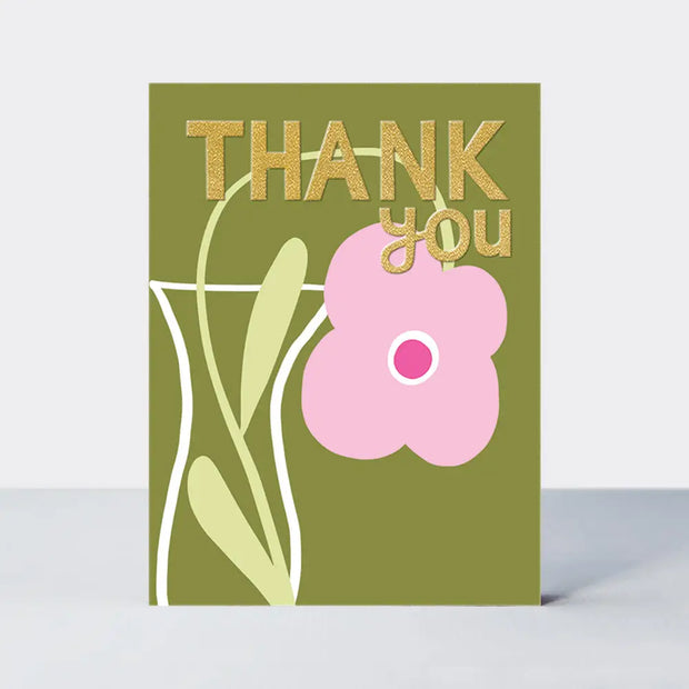10 Mini Notecards - Thank You Flower Vase