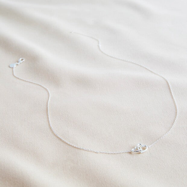 Tiny Interlocking Hearts Necklace