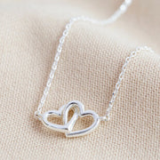 Tiny Interlocking Hearts Necklace