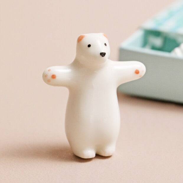 Tiny Matchbox Ceramic Tokens - Bear