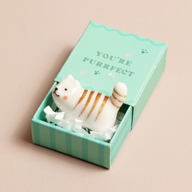 Tiny Matchbox Ceramic Tokens - Cat