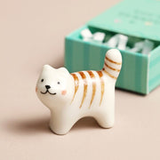Tiny Matchbox Ceramic Tokens - Cat