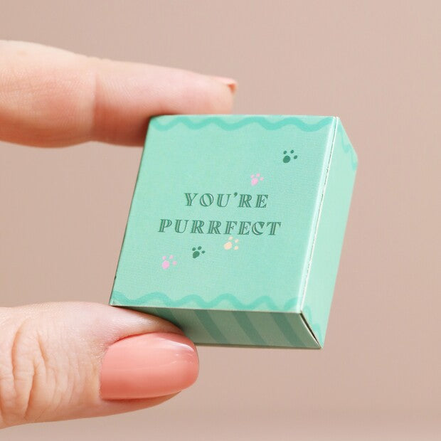 Tiny Matchbox Ceramic Tokens - Cat