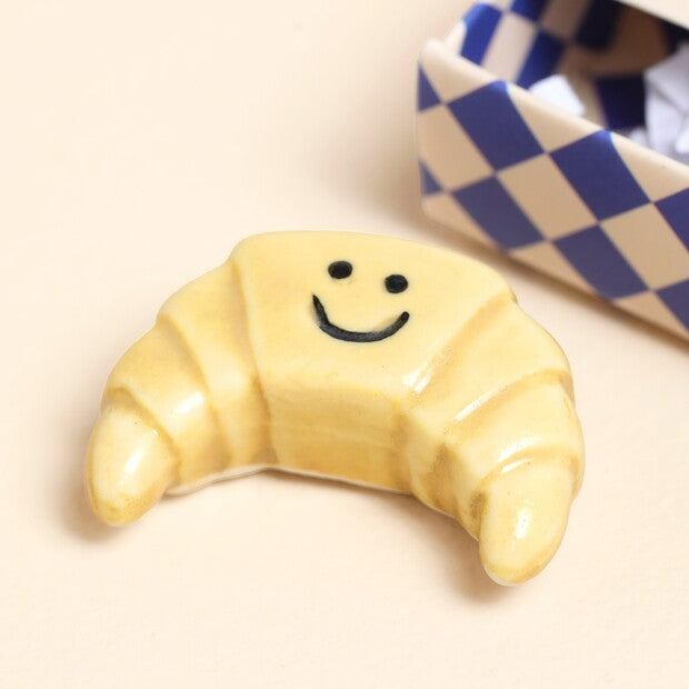 Tiny Matchbox Ceramic Tokens - Croissant