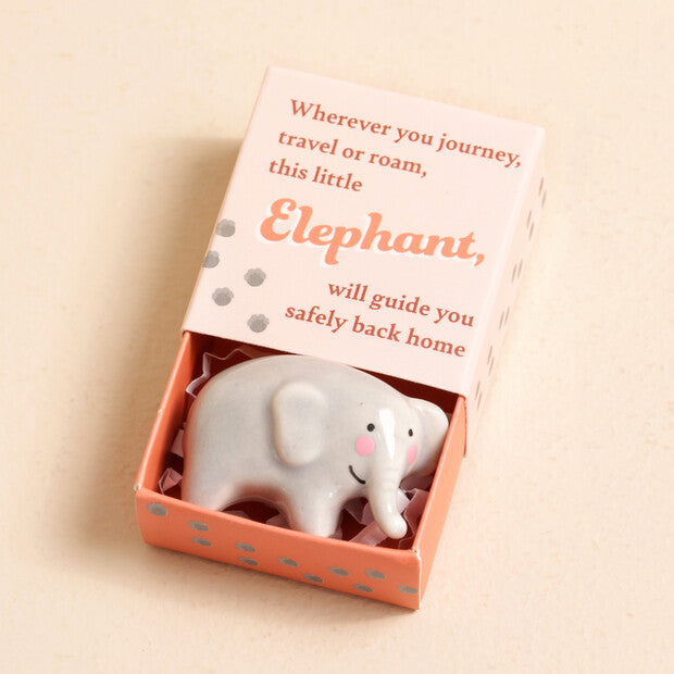 Tiny Matchbox Ceramic Tokens - Elephant