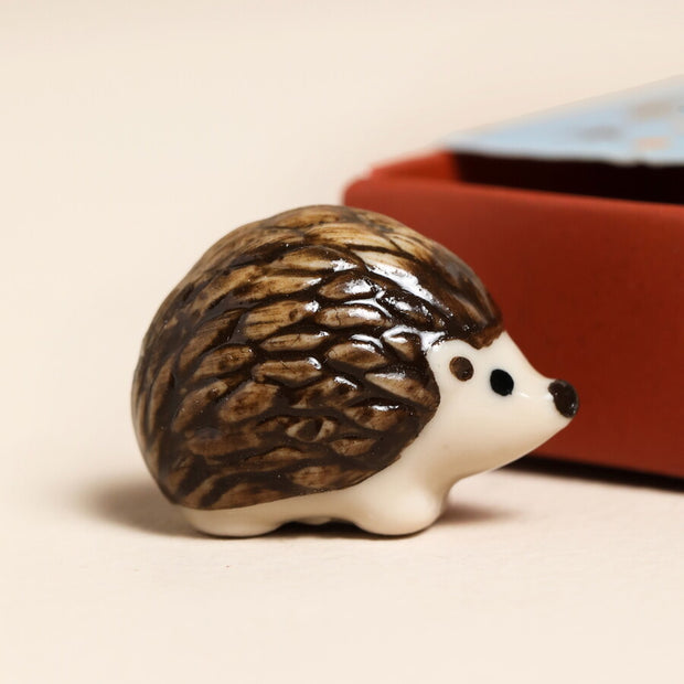 Tiny Matchbox Ceramic Tokens - Hedgehog
