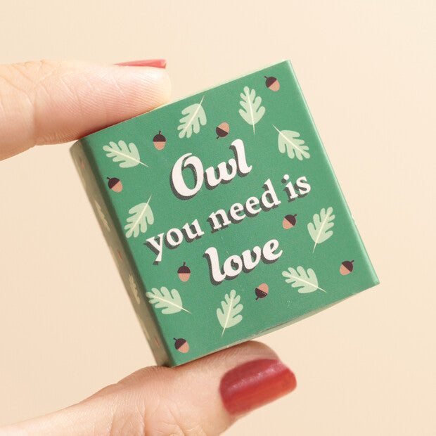 Tiny Matchbox Ceramic Tokens - Owl