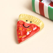 Tiny Matchbox Ceramic Tokens - Pizza