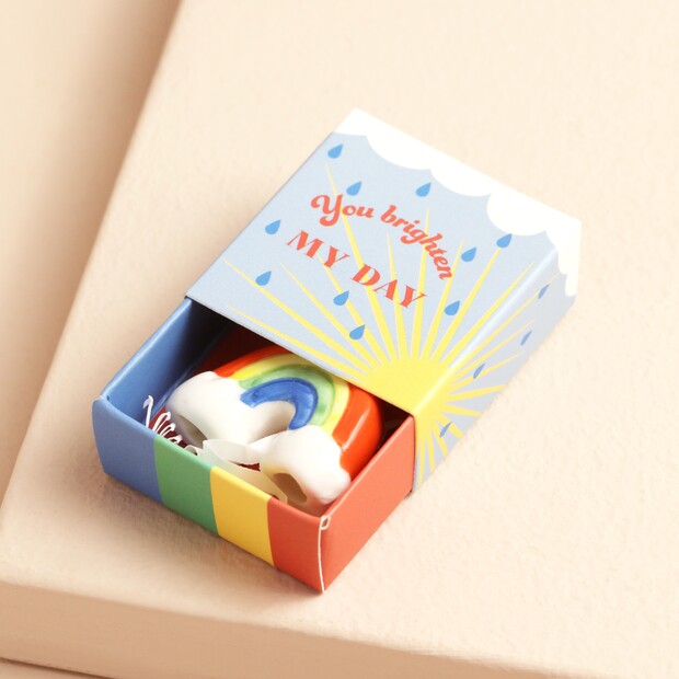 Tiny Matchbox Ceramic Tokens - Rainbow